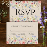 Elegant  Floral Wildflower Beige Wedding RSVP<br><div class="desc">Complete your wedding stationery with our traditional RSVP card,  featuring a touch of nature's allure with a delightful wildflower design at the bottom.🌸🌿 Match other items from the collection to complement your wedding.</div>