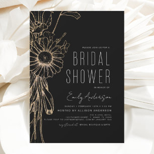 Elegant Floral Wildflower Bridal Shower Boho Invitation