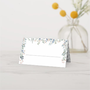 Elegant Floral Wildflowers Wedding  Place Card