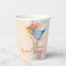 elegant floral wine glass Bridal shower