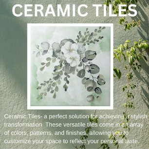 Elegant Floral with Greenery Tile
