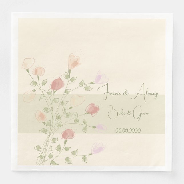Elegant Floral With Soft Green Napkin (Front)