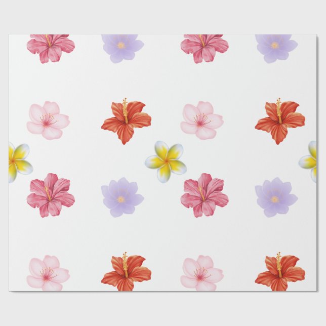 Elegant Floral Wrapping Paper (Flat)