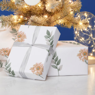 Elegant Floral Wrapping Paper – Peach Flower Wrap