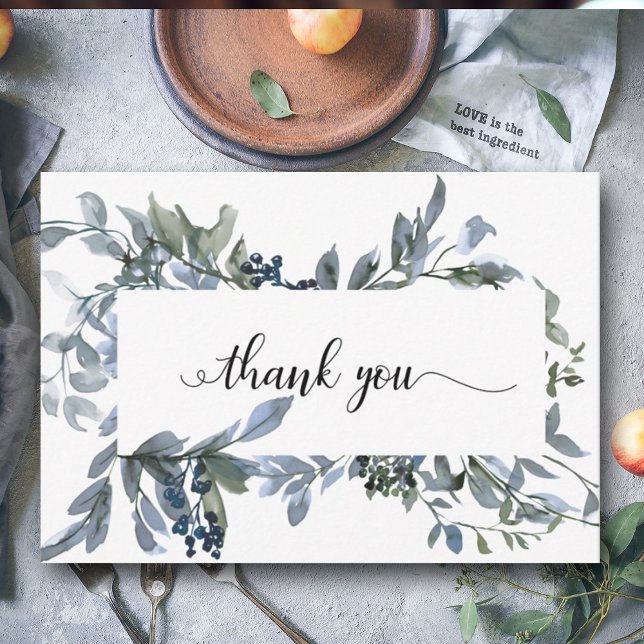Elegant Floral Wreath Sympathy Thank You Card (Creator Uploaded)