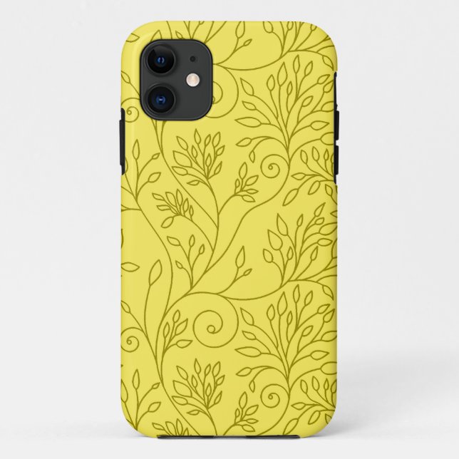 Elegant floral yellow iPhone 5 Case (Back)