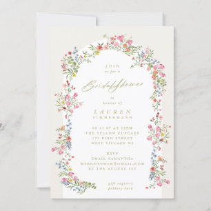 elegant florals summer garden Bridal Shower Invitation