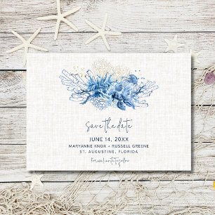 Elegant Florida Beach Wedding Save the Date Announcement Postcard