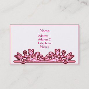 Elegant Florish in Pinks - Profile Card