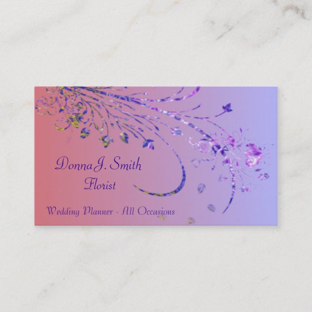 Elegant Florist Business Card (Front)