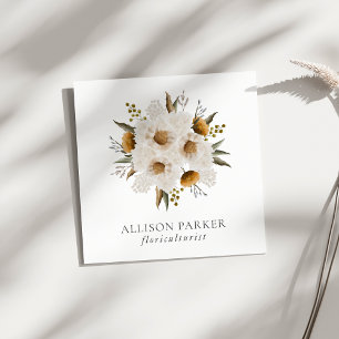 Elegant Florist Floriculturist Business Card