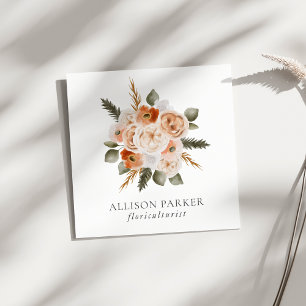 Elegant Florist Floriculturist Business Card