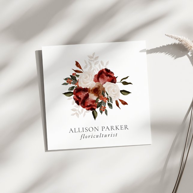 Elegant Florist Floriculturist Business Card (Creator Uploaded)