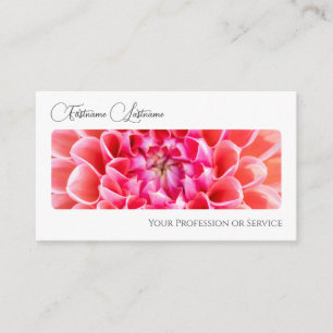 Elegant florist flower blossom calligraphy QR-Code Business Card