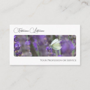 Elegant florist flower blossom calligraphy QR-Code Business Card