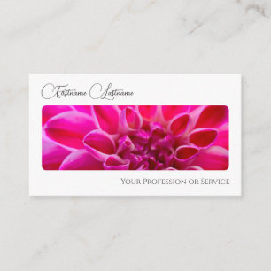 Elegant florist flower blossom calligraphy QR-Code Business Card