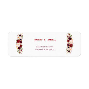 Elegant Florral Personalised Return Address