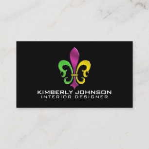 Elegant Flour De Lis Design Business Card