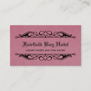 Elegant Flourish Business Card, Berry Card
