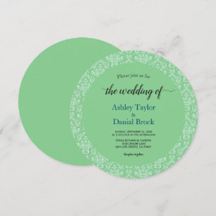Elegant Flourish Decorative Classic Damask Wedding Invitation
