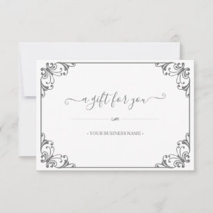 Elegant Flourish Frame Customised Gift Certificate