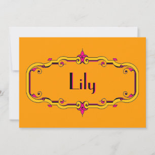 Elegant Flourish Frame Invitation