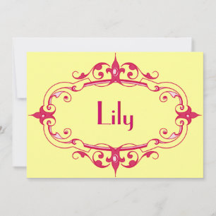 Elegant Flourish Frame Invitation