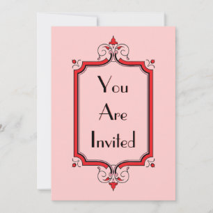Elegant Flourish Frame Invitation