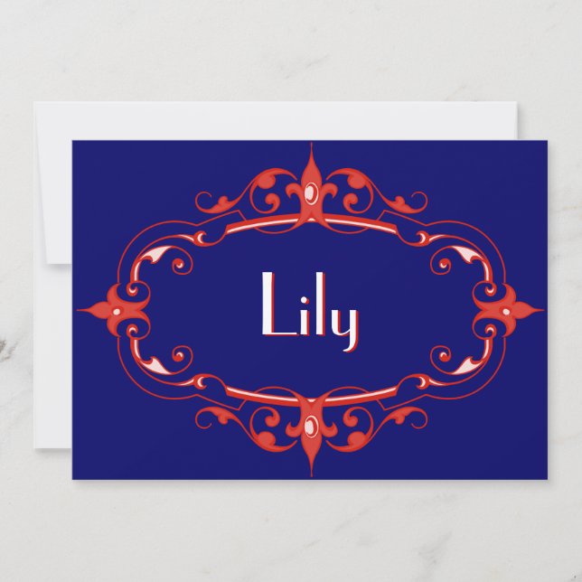 Elegant Flourish Frame Invitation (Front)