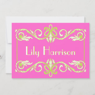 Elegant Flourish Frame Invitation