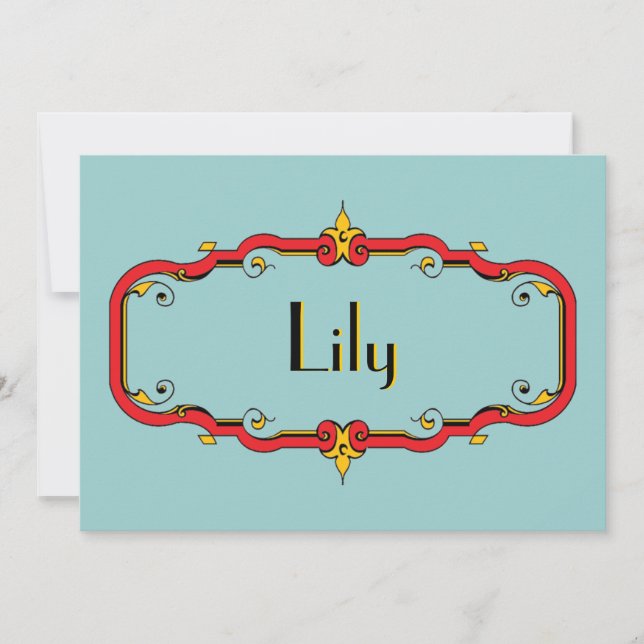 Elegant Flourish Frame Invitation (Front)