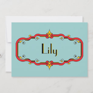 Elegant Flourish Frame Invitation