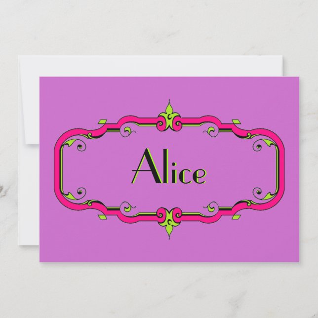 Elegant Flourish Frame Invitation (Front)