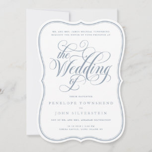 Elegant Flourish Script Regency Wedding Invitation