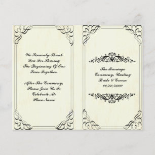 elegant flourish wedding program