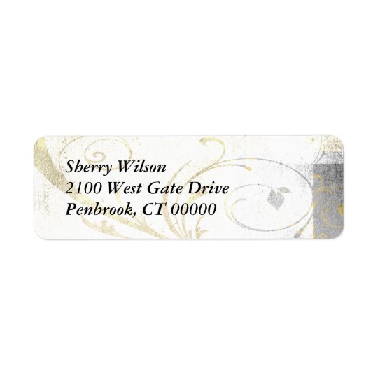 Elegant Flourishes Return Address Label