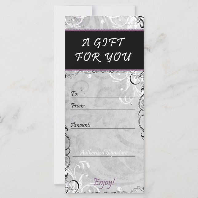 Elegant Flourishes Salon & Spa Gift Certificate (Front)