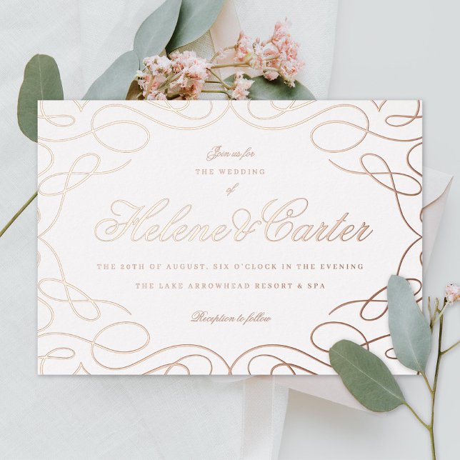 Elegant Flourishes Wedding Calligraphy Rose Gold (Creator Uploaded)