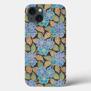 Elegant Flower Blue Periwinkle Floral Classic iPhone 13 Case