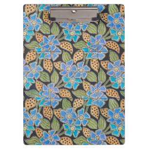 Elegant Flower Blue Periwinkle Floral Classic Clipboard