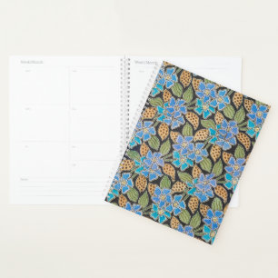 Elegant Flower Blue Periwinkle Floral Classic Planner
