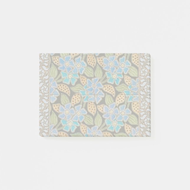 Elegant Flower Blue Periwinkle Floral Classic Post-it Notes (Front)