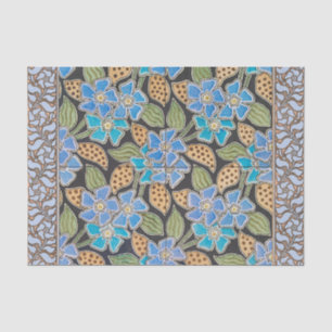 Elegant Flower Blue Periwinkle Floral Classic Tissue Paper