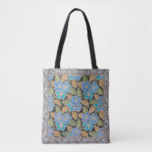 Elegant Flower Blue Periwinkle Floral Classic Tote Bag