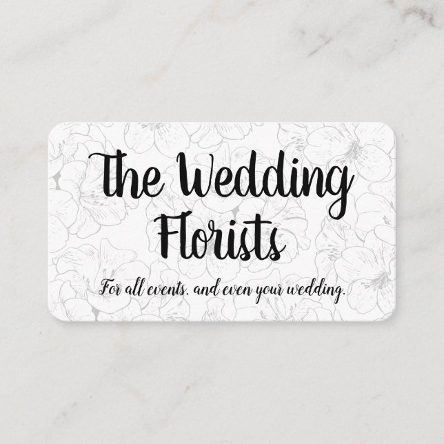 Elegant Flower Business Card (Front)
