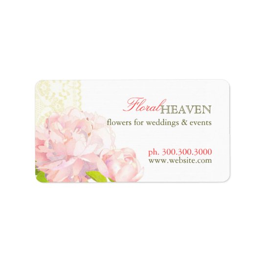 Elegant Flower Business Favour Address Label