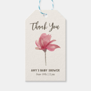 Elegant flower custom Thank you  Gift Tags