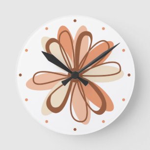 Elegant flower design round clock