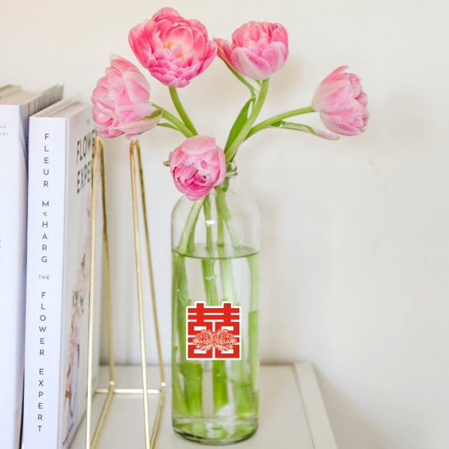 Elegant Flower Double Xi Chinese Wedding (Elegant Flower Double Xi Chinese Wedding Sticker)