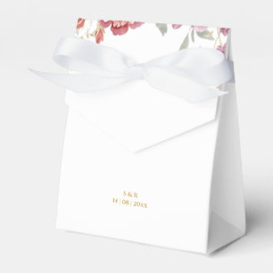 Elegant Flower & Gold Wedding Favour box